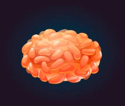 Cartoon vector 3d model of smallpox virus Stock Illustration