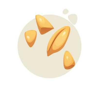 Cartoon vector bulgur kernels isolated on white Stock Illustration