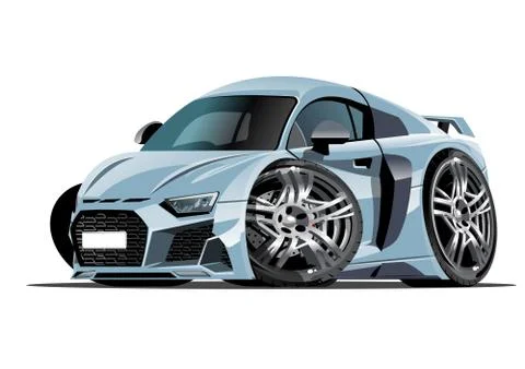 Cartoon vector car isolated on white background Stock Illustration