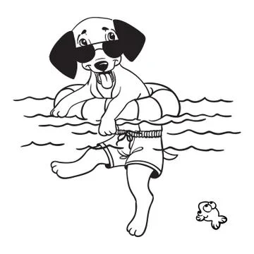 Cartoon Vector Comic Illustration of Dog Stock Illustration