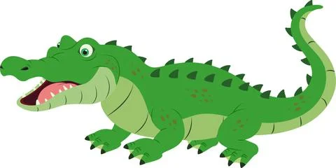 Cartoon Vector Crocodile Stock Illustration