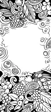 Cartoon vector doodle Berries background Stock Illustration