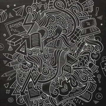 Cartoon vector Doodle education 库存插图