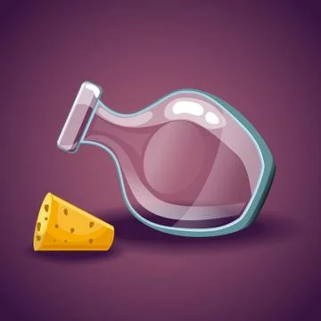 Cartoon vector empty bottles of potions Stock Illustration