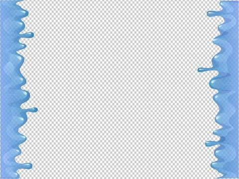Cartoon vector Frame water  Dripping liquid Stock Illustration