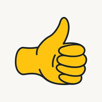Cartoon vector funny cute Comic characters, like hand gesture. Stock Illustration