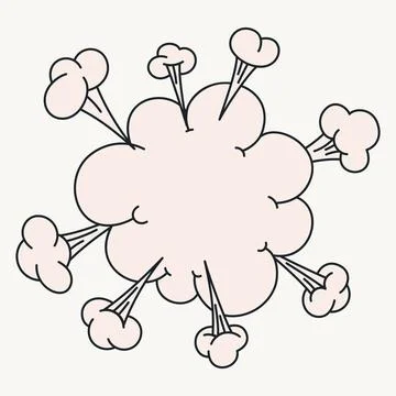Cartoon vector funny cute Comic characters puff cloud. Stock-Illustration