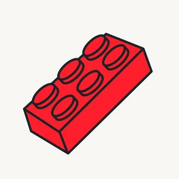 Cartoon vector funny cute Comic characters, Toy building block 스톡 일러스트