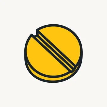 Cartoon vector funny cute Comic characters, pill. Stock Illustration