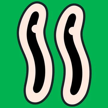 Cartoon vector funny cute Comic characters, eyes. Illustrazione stock