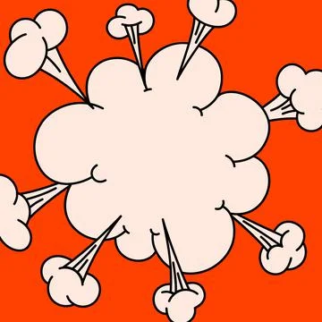 Cartoon vector funny cute Comic characters puff cloud. Illustrazione stock