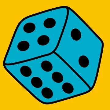 Cartoon vector funny cute Comic characters, dice. Stock Illustration