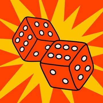 Cartoon vector funny cute Comic characters, dice. Stock Illustration