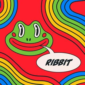 Cartoon vector funny cute frog, Comic characters Stock-Illustration