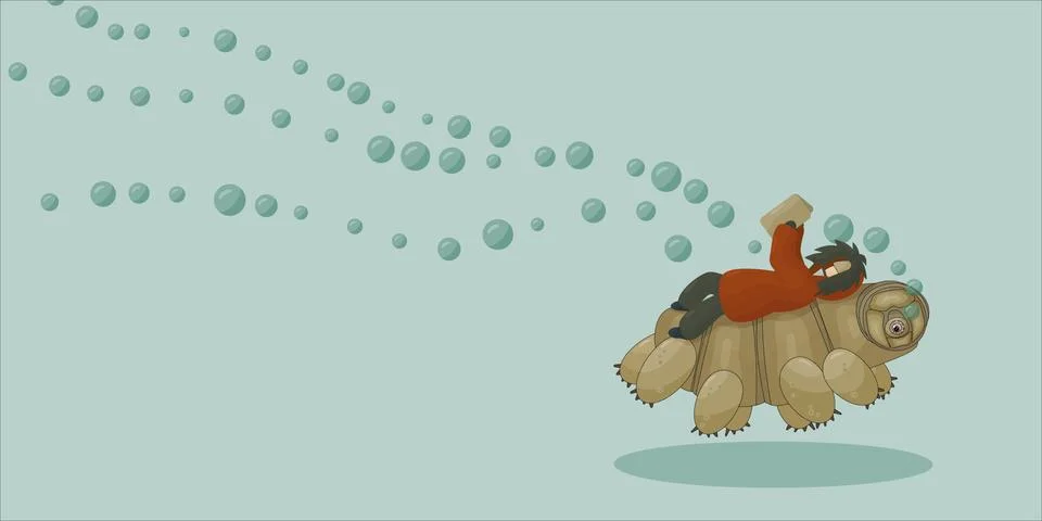 Cartoon vector Human in winter or autumn coat is lying on their back and read Stock Illustration