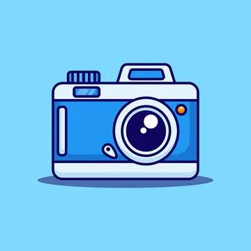 Cartoon vector illustration of camera. Stock Illustration