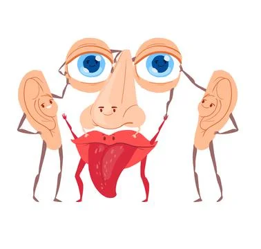 Cartoon vector illustration characters of human body part Stock Illustration