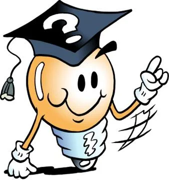 Cartoon Vector illustration of an Clever Idea Bulb Stock Illustration