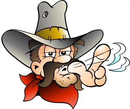 Cartoon Vector illustration of an Cowboy Stock Illustration