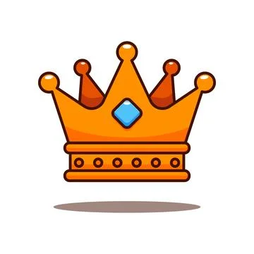 Cartoon vector illustration of crown. Stock Illustration