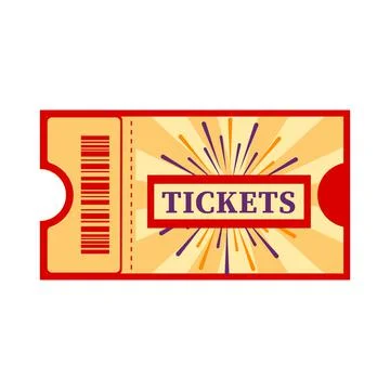 Cartoon vector illustration isolated object amusement park ticket Ilustración de archivo