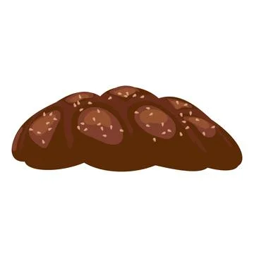 Cartoon vector illustration isolated object delicious flour food bakery choco Illustrazione stock