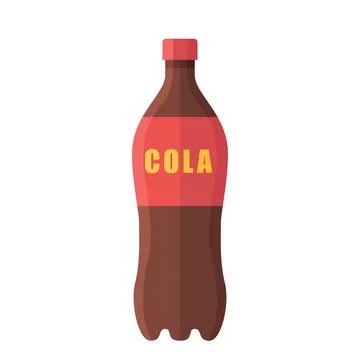 Cartoon vector illustration isolated object soft drink cola bottle Stock Illustration