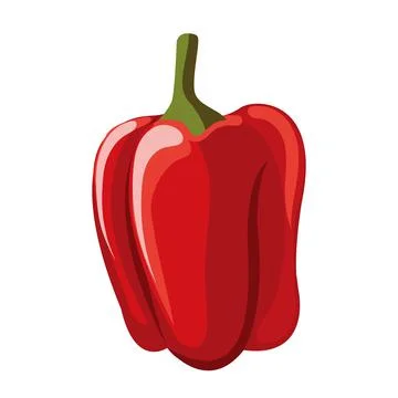 Cartoon vector illustration isolated object fresh food vegetable red pepper Illustrazione stock