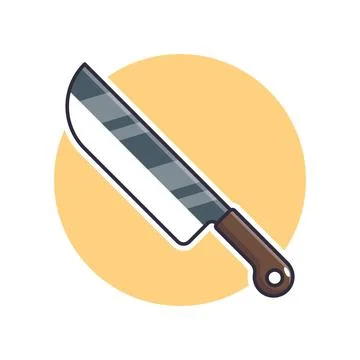 Cartoon vector illustration of knife. Stock Illustration