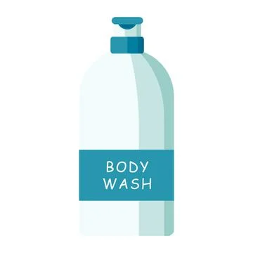 Cartoon vector illustration object body wash bottle Stock Illustration