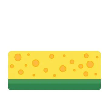 Cartoon vector illustration object clean sponge Stock Illustration