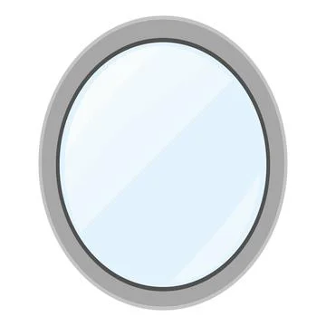 Cartoon vector illustration object oval mirror Stock Illustration