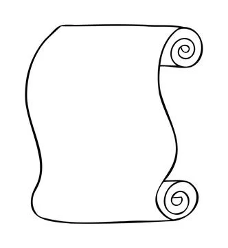 Cartoon vector illustration of paper scroll Stock Illustration