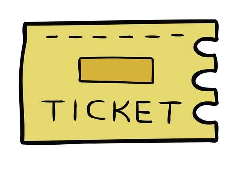 Cartoon vector illustration of ticket Illustrazione stock