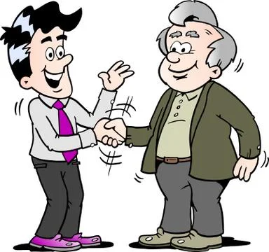 Cartoon Vector illustration of two men there has agreed a deal Stockillustratie