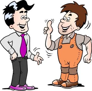 Cartoon Vector illustration of two men there has agreed a deal Stockillustratie