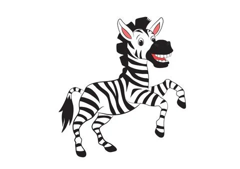 Cartoon Vector Image Of Zebra Illustrazione stock