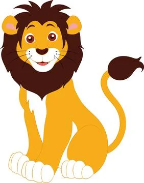 Cartoon Vector Lion Stock Illustration