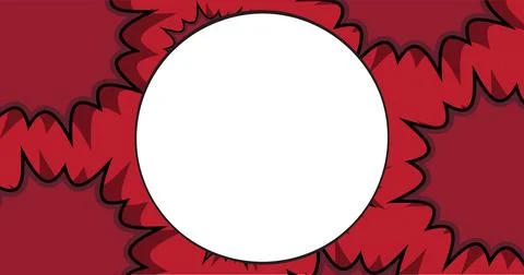 Cartoon vector pop art comics background. Blank Circle shape on Comic Book .. Stock Illustration