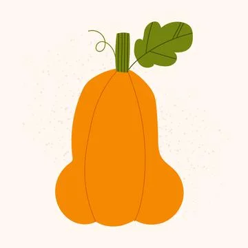 Cartoon vector pumpkin in doodle style. Illustrazione stock