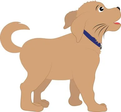 Cartoon Vector Puppy Stock Illustration