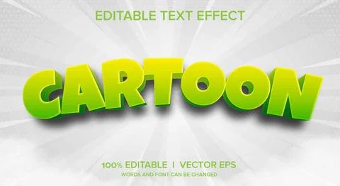 Cartoon vector text effect with modern style design Illustrazione stock