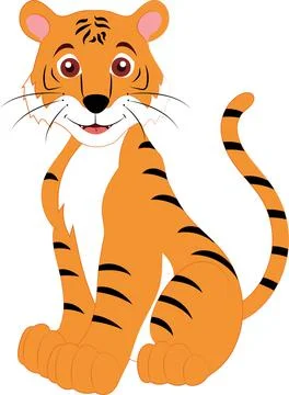 Cartoon Vector Tiger Illustrazione stock