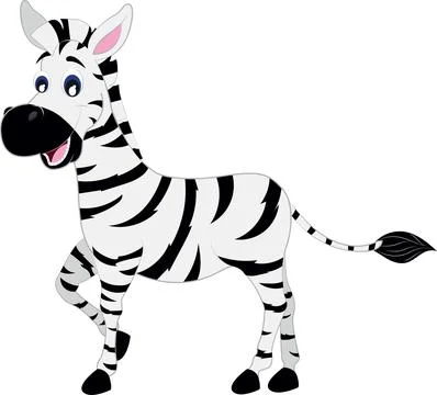 Cartoon Vector Zebra Illustrazione stock