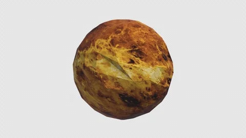 Cartoon Venus Rotate and Loop in alpha channel Video stock 245173594