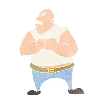 Cartoon violent man Stock Illustration
