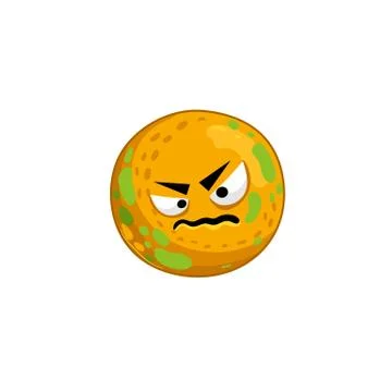 Cartoon virus character isolated vector Stock Illustration