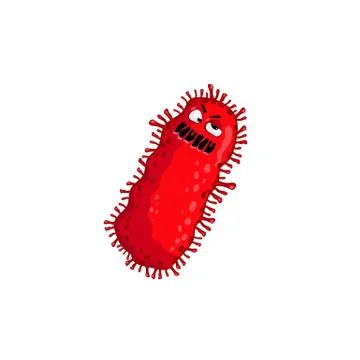Cartoon virus character isolated vector Stock Illustration