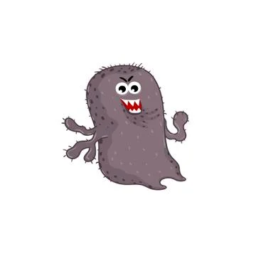 Cartoon virus character isolated vector Stock Illustration