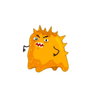 Cartoon virus character isolated vector Stock Illustration